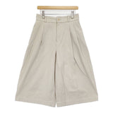 MARGARET HOWELL YARN TWILL COTTON HEAVY DYE コットンワイド 578-9144002 定価29700円 ガウチョパンツ ベージュ レディース マーガレットハウエル【中古】6-0816G∞