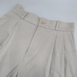 MARGARET HOWELL YARN TWILL COTTON HEAVY DYE コットンワイド 578-9144002 定価29700円 ガウチョパンツ ベージュ レディース マーガレットハウエル【中古】6-0816G∞