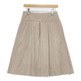 MARGARET HOWELL PINPOINT OXFORD SKIRT コットン タックスカート 定価28600円 578-5232002 ロングスカート ベージュ レディース マーガレットハウエル【中古】6-0816M∞