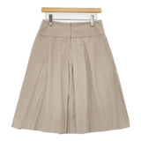 MARGARET HOWELL PINPOINT OXFORD SKIRT コットン タックスカート 定価28600円 578-5232002 ロングスカート ベージュ レディース マーガレットハウエル【中古】6-0816M∞