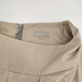 MARGARET HOWELL PINPOINT OXFORD SKIRT コットン タックスカート 定価28600円 578-5232002 ロングスカート ベージュ レディース マーガレットハウエル【中古】6-0816M∞