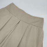 MARGARET HOWELL PINPOINT OXFORD SKIRT コットン タックスカート 定価28600円 578-5232002 ロングスカート ベージュ レディース マーガレットハウエル【中古】6-0816M∞