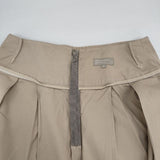 MARGARET HOWELL PINPOINT OXFORD SKIRT コットン タックスカート 定価28600円 578-5232002 ロングスカート ベージュ レディース マーガレットハウエル【中古】6-0816M∞