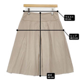 MARGARET HOWELL PINPOINT OXFORD SKIRT コットン タックスカート 定価28600円 578-5232002 ロングスカート ベージュ レディース マーガレットハウエル【中古】6-0816M∞