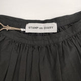 STAMP AND DIARY SD14AW62 コットン 日本製 ロングスカート ブラック レディース スタンプ アンド ダイアリー【中古】6-0816M∞