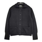 MARGARET HOWELL 578-7164004 COTTON LINEN JACKET KNIT コットンリネン カーディガン 日本製 サイズ2 ジャケット ブラック レディース マーガレットハウエル【中古】6-0915M△