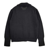 MARGARET HOWELL 578-7164004 COTTON LINEN JACKET KNIT コットンリネン カーディガン 日本製 サイズ2 ジャケット ブラック レディース マーガレットハウエル【中古】6-0915M△