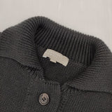 MARGARET HOWELL 578-7164004 COTTON LINEN JACKET KNIT コットンリネン カーディガン 日本製 サイズ2 ジャケット ブラック レディース マーガレットハウエル【中古】6-0915M△