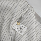 MARGARET HOWELL HOUSE HOLD GOODS リネン エプロンワンピ ストライプ 日本製 サイズF ワンピース ホワイト グレー レディース マーガレットハウエル【中古】6-0620S△