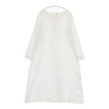 evam eva コットン ノーカラー 日本製 E143T008 ワンピース ホワイト レディース エヴァムエヴァ【中古】6-0816M∞