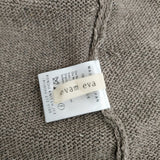 evam eva シルク100％ カシュクール ニット カーディガン 日本製 E112K019 ニット ライトブラウン レディース エヴァムエヴァ【中古】6-0709G◎