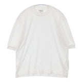 SUNSPEL MID SLEEVE RIB CUFF T コットン 無地 サイズS 半袖Ｔシャツ カットソー ホワイト レディース サンスペル【中古】6-0620S△