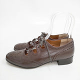 DIVINA ディヴィナ LACEUPSHOES レースアップシューズ ギリーシューズ 本革 レザー イタリア製 定価49500円 シューズ・靴 チャ レディース【中古】6-0702G◎