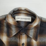 THE SHINZONE ダブル カフ チェック シャツ オンブレチェック 22AMSBL04 長袖シャツ ブラウン ベージュ レディース シンゾーン【中古】6-1017T∞