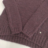 WOOLRICH ウール サイズS タートルネック ケーブル セーター ニット パープル レディース ウールリッチ【中古】6-1005T◎