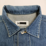 H BEAUTY&YOUTH DENIM CPO JACKET サイズS 定価29400円 デニムジャケット ブルー レディース エイチビューティアンドユース【中古】6-0603M♪