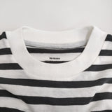veritecoeur 1×1.5 ボーダーS/S コットンボーダーカットソー ドロップショルダー 定価13200円 Ｔシャツ カットソー 26SS グレー ホワイト レディース ヴェリテクール【中古】6-0603M♪