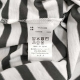 veritecoeur 1×1.5 ボーダーS/S コットンボーダーカットソー ドロップショルダー 定価13200円 Ｔシャツ カットソー 26SS グレー ホワイト レディース ヴェリテクール【中古】6-0603M♪
