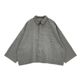 veritecoeur CLUEL コンパクトシャツ CHIDORI 千鳥格子 コットンリネン 定価28600円 長袖シャツ 26SS ホワイト ブラック レディース ヴェリテクール【中古】6-0603M♪