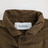 veritecoeur ショートコート コットンカツラギ ボックスシルエット 定価35200円 コート 26SS ブラウン レディース ヴェリテクール【中古】6-0603M♪