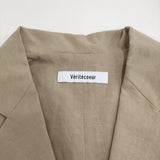 veritecoeur ノースリーブジャケット ジレ 羽織り 定価37400円 ベスト 25SS ベージュ レディース ヴェリテクール【中古】6-0603M♪