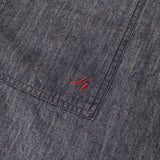 NORTHERN TRUCK ジェイルポケット付シャツ デニム バンドカラー 長袖シャツ ネイビー レディース ノーザントラック【中古】6-0808M∞
