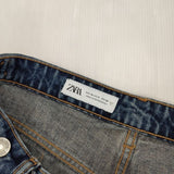 ZARA ワイド デニム EUR 40 USA 8 MEX 30 デニムパンツ ブルー レディース ザラ【中古】6-0923G∞