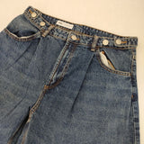 ZARA ワイド デニム EUR 40 USA 8 MEX 30 デニムパンツ ブルー レディース ザラ【中古】6-0923G∞