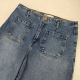 ZARA ストレート ワイド デニム EUR 42 USA 10 MEX 32 デニムパンツ ブルー レディース ザラ【中古】6-0923G∞