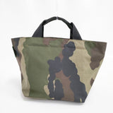 Herve Chapelier カモフラージュ ナイロン舟型トートM 迷彩 1027W 定価30580円 トートバッグ カーキ ブラウン レディース エルベ・シャプリエ【中古】6-0826G∞