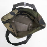 Herve Chapelier カモフラージュ ナイロン舟型トートM 迷彩 1027W 定価30580円 トートバッグ カーキ ブラウン レディース エルベ・シャプリエ【中古】6-0826G∞