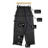 LE GLAZIK リネンイージーパンツ ハイウエスト ギャザー 定価18480円 日本製 サイズ36 パンツ ブラック レディース ルグラジック【中古】6-0915M△