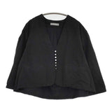 nest Robe 01221-1150 ノーカラーショートジャケット コットンリネン 日本製 サイズF ジャケット ブラック レディース ネストローブ【中古】6-0915M△