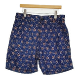 OUTIL FLOWER PRINT SHORT フラワープリントショーツ サイズ2 定価35200円 OV-P036 ショートパンツ ハーフパンツ ショーツ ブルー オレンジ メンズ ウティ【中古】6-0630S♪