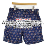 OUTIL FLOWER PRINT SHORT フラワープリントショーツ サイズ2 定価35200円 OV-P036 ショートパンツ ハーフパンツ ショーツ ブルー オレンジ メンズ ウティ【中古】6-0630S♪