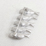 mina perhonen lintu antique silver ブローチ 真鍮 アンティークシルバー 鳥 定価13200円 xs7900 ブローチ シルバー レディース ミナペルホネン【中古】6-0604G◎