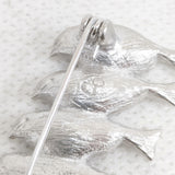 mina perhonen lintu antique silver ブローチ 真鍮 アンティークシルバー 鳥 定価13200円 xs7900 ブローチ シルバー レディース ミナペルホネン【中古】6-0604G◎
