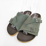 BIRKENSTOCK Zurich チューリッヒ サンダル スウェード カラーソール 細幅 ナロー幅 37 24.0 サンダル ミドリ レディース ビルケンシュトック【中古】6-0604S◎