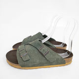 BIRKENSTOCK Zurich チューリッヒ サンダル スウェード カラーソール 細幅 ナロー幅 37 24.0 サンダル ミドリ レディース ビルケンシュトック【中古】6-0604S◎