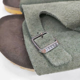BIRKENSTOCK Zurich チューリッヒ サンダル スウェード カラーソール 細幅 ナロー幅 37 24.0 サンダル ミドリ レディース ビルケンシュトック【中古】6-0604S◎