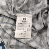 mina perhonen minamo カットソードレス カシミヤ混 ワイド ドルマンスリーブ 定価60500円 38 ワンピース ブルー グレー レディース ミナペルホネン【中古】6-0916M♪