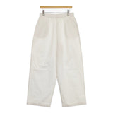 evam eva otton wide pants コットンワイドパンツ イージーパンツ 定価20350円 TB20403 日本製 サイズ2 パンツ オフホワイト レディース エヴァムエヴァ【中古】6-0915M△