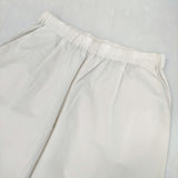 evam eva otton wide pants コットンワイドパンツ イージーパンツ 定価20350円 TB20403 日本製 サイズ2 パンツ オフホワイト レディース エヴァムエヴァ【中古】6-0915M△