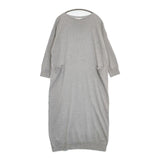 vie evam eva recycled cotton OP コットンニットワンピース 定価24000円 ワンピース グレー レディース ヴィー エヴァムエヴァ【中古】6-0923M∞