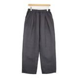 evam eva リネンシルクタックパンツ linen silk tuck pants イージーパンツ 定価30800円 25SS チャコールグレー レディース エヴァムエヴァ【中古】6-0603M♪