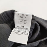 evam eva リネンシルクタックパンツ linen silk tuck pants イージーパンツ 定価30800円 25SS チャコールグレー レディース エヴァムエヴァ【中古】6-0603M♪