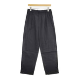 evam eva silk linen pants シルクリネン タックパンツ 定価28600円 E221T057 サイズ2 日本製 パンツ ブラック レディース エヴァムエヴァ【中古】6-0722G∞