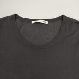 evam eva コットン シアー 半袖ニット 薄手 ニットTシャツ日本製 サイズ2 セーター ニット チャコールグレー レディース エヴァムエヴァ【中古】6-0620S△