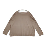 evam eva raising yarn pullover レイジングヤーン コットン シルク カシミヤ 定価22000円 E221K062 セーター ニット ブラウン レディース エヴァムエヴァ【中古】6-0923M∞