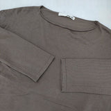 evam eva raising yarn pullover レイジングヤーン コットン シルク カシミヤ 定価22000円 E221K062 セーター ニット ブラウン レディース エヴァムエヴァ【中古】6-0923M∞
